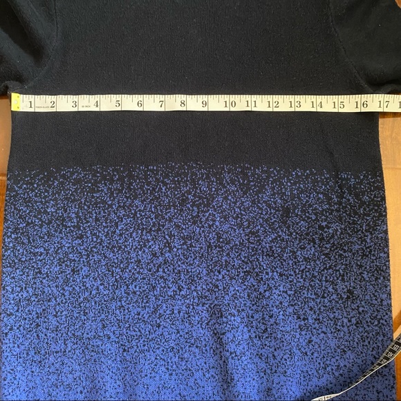 Calvin Klein Fall Winter Ombre Gradient Long Sleeves Blue Sweater Men's Size XS - Picture 7 of 11